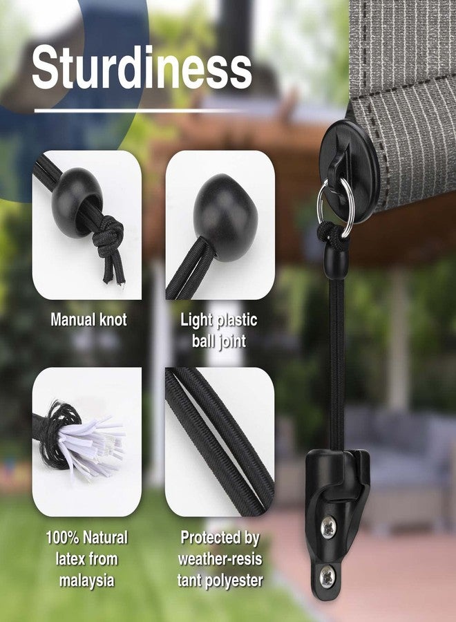 IVYSUN Shade Replacement Parts,Tie Down for Coolaroo Exterior Roller Sun Shade,Outdoor/Indoor Roller Up Blinds and Canopy/Pergola Covers (Black,2Pcs,6inch) - Image 5